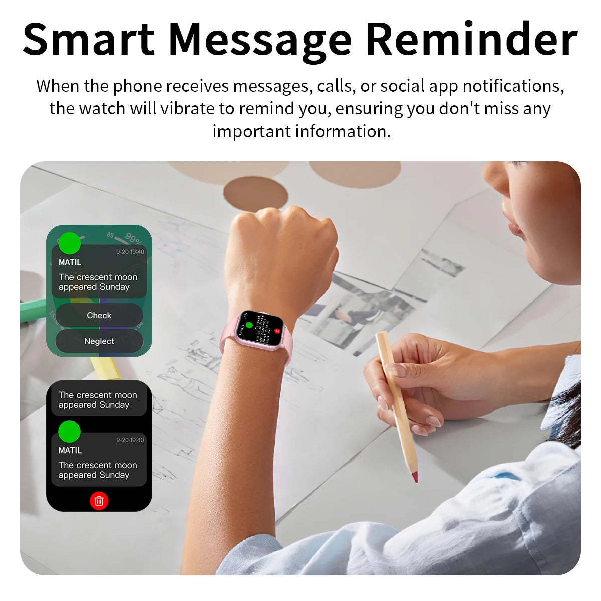 Smartwatch 1.83''HD Touch Screen  Voice Assistant Camera Control Bluetooth Call for Android/IOS Sports Watch Men Women 2026