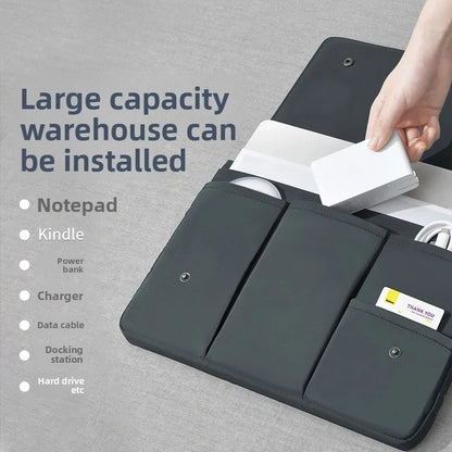 13.3/14/15.6/16 inch waterproof laptop bag front pocket can accommodate power supply, multifunctional laptop handbag briefcase