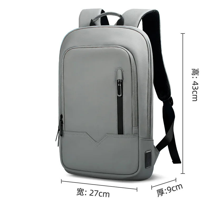 Slim Backpack For Men 15.6 Inch Laptop Bags Waterproof Minimalist Business Backpack With USB Charging Casual Travel Work Bag