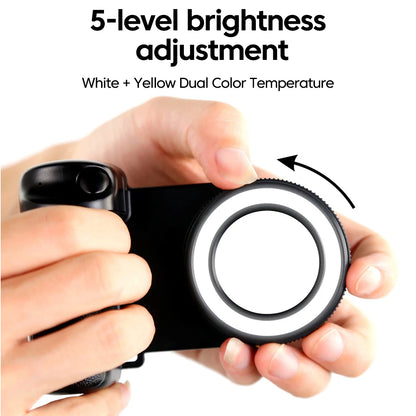 Magnetic Smartphone Selfie Fill Light Selfie Camera Handheld Bluetooth Live Video Vlog Assistant For Phone Live Video Light