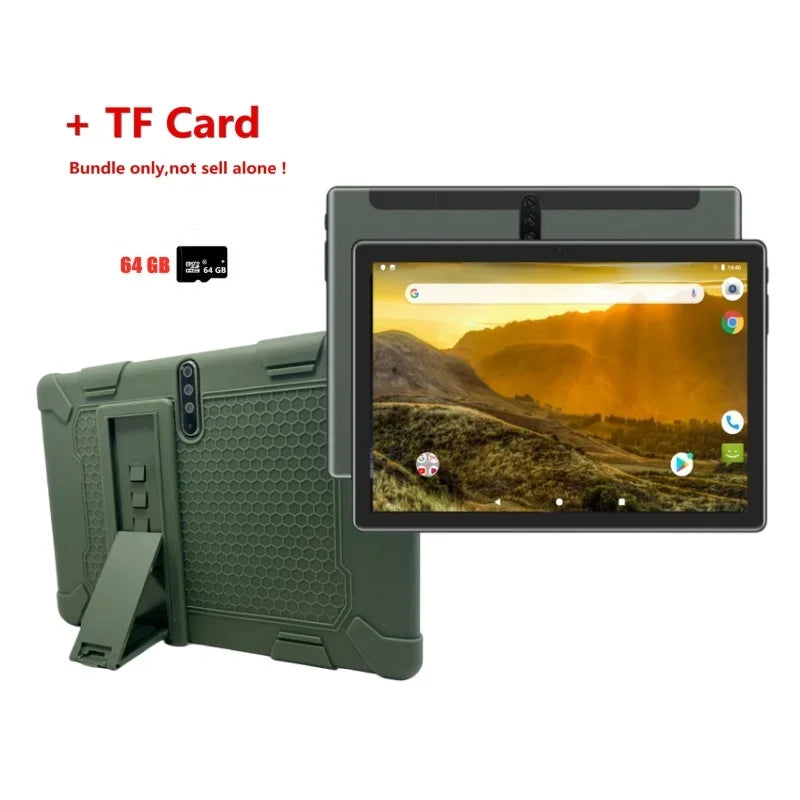 10.1 Inch Kids Tablet Android 9.0 2GB RAM 32GB ROM MTK6737 Quad Core 1.5GHz Dual Camera Phone Call  With Gift Stand