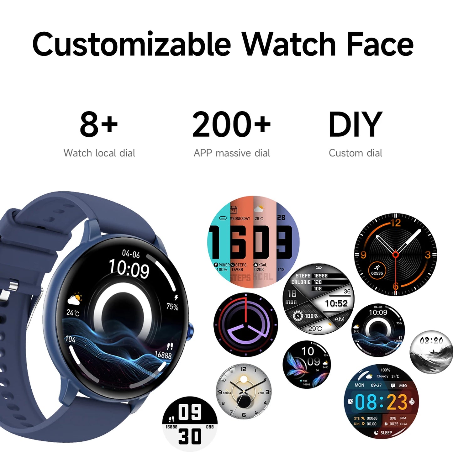 2025 NEW Hot Smartwatch For Android/IOS Phone Wireless Call AI Voice Assistant Multi Sport Modes Watch Waterproof Men Women Gift