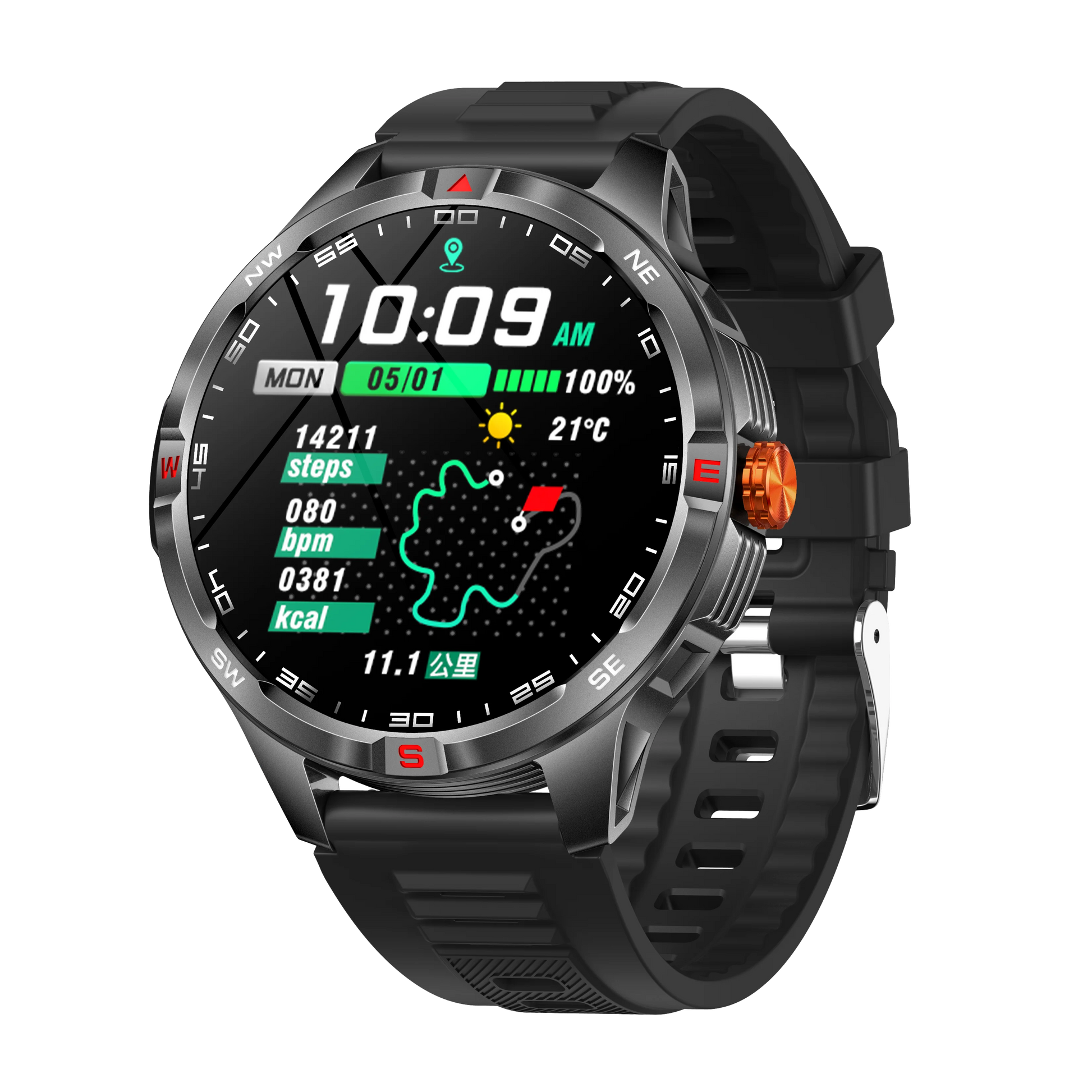 NEW Hot Smartwatch for Android/IOS Wireless Call Answer 1000mAh Battery Compass Sports Men Flashlight IP68 Waterproof 2026 Gifts