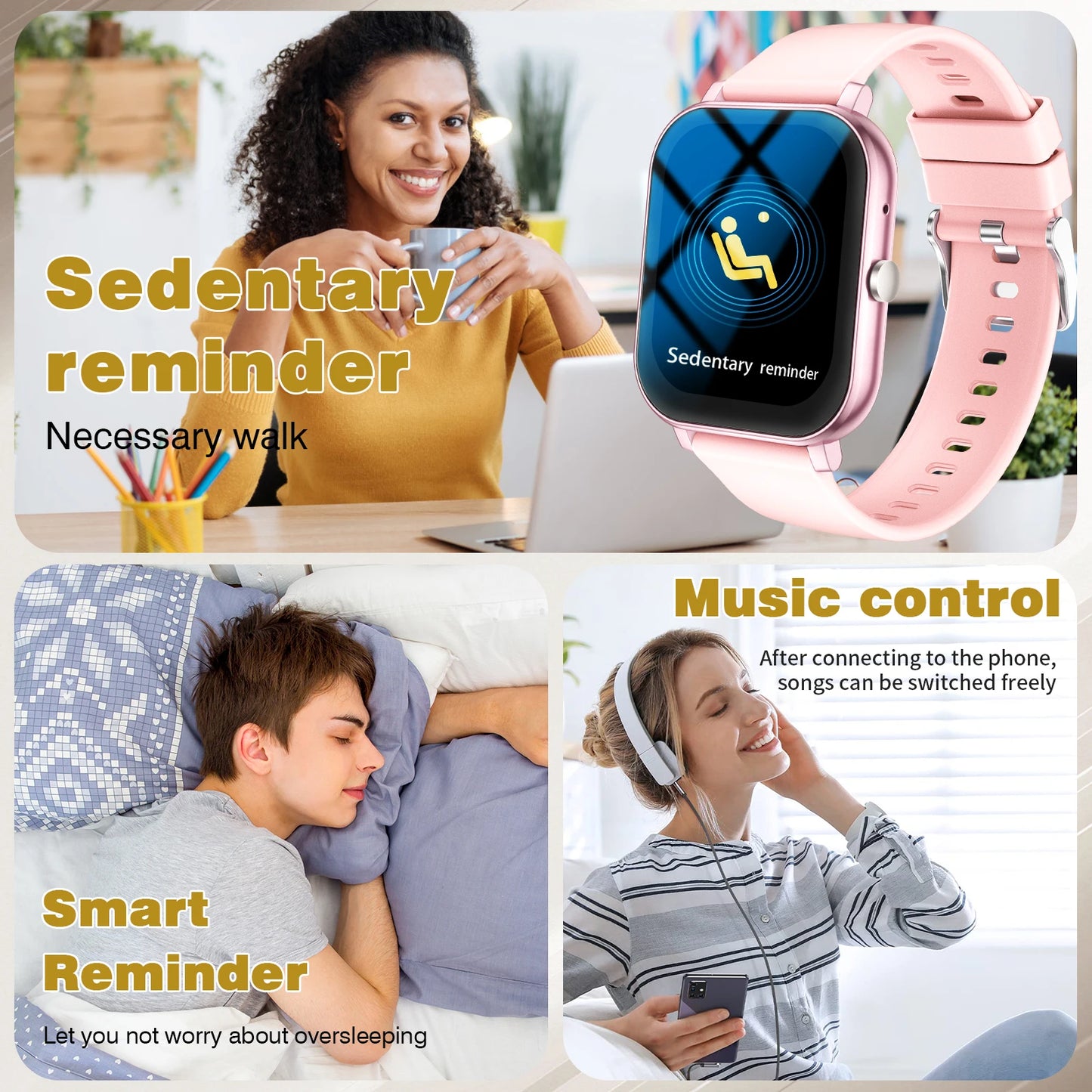 Smart Watch Multi-functional sports smart watch ,Wireless Calling, Personalized the Watch Faces,Music control