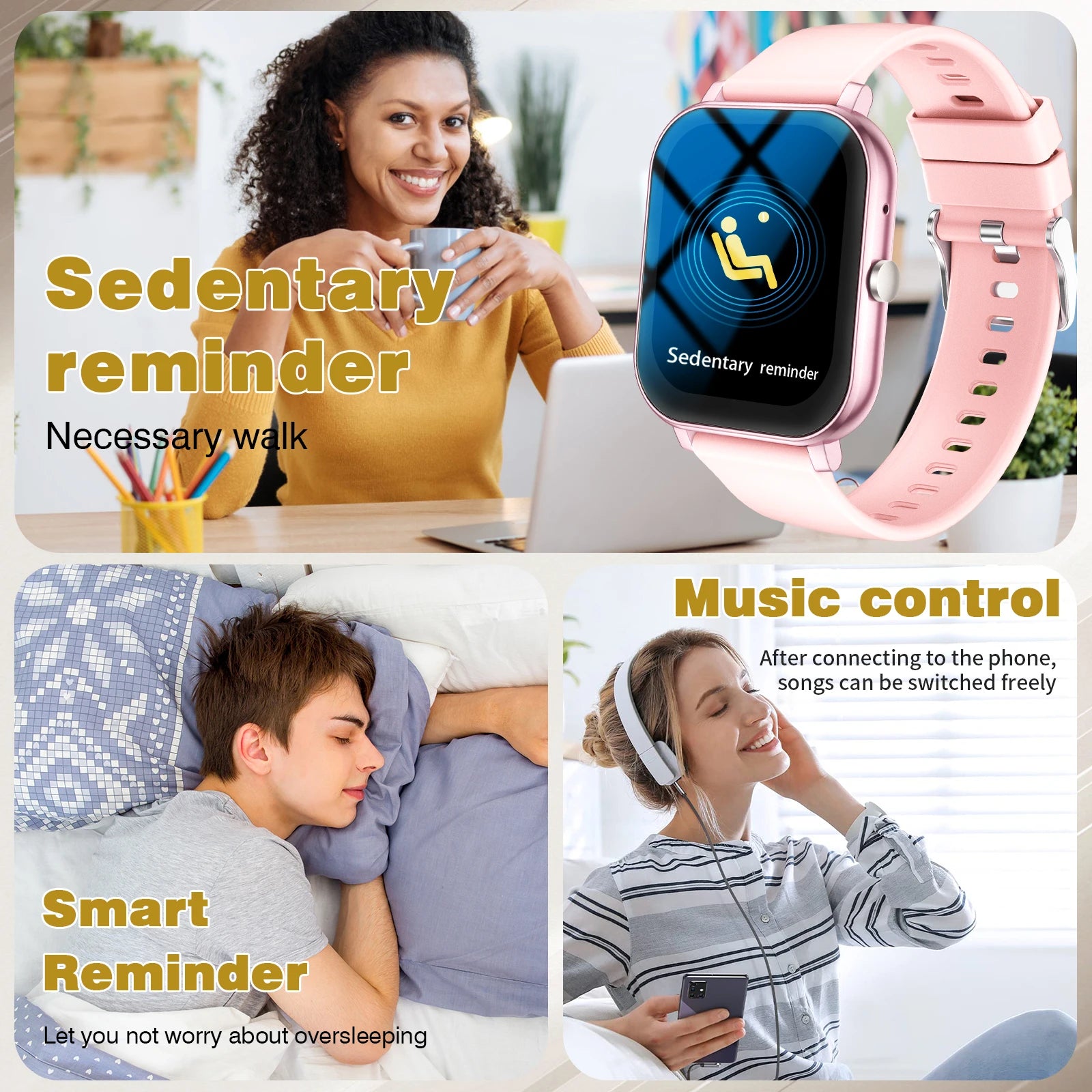 Smart Watch Multi-functional sports smart watch ,Wireless Calling, Personalized the Watch Faces,Music control