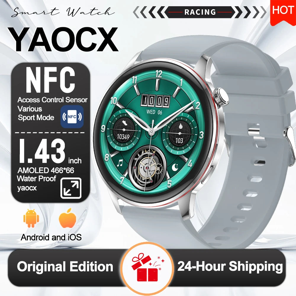 2026 New Smart Watch Women 466*466 AMOLED 1.43" HD Screen Always Display Time IP68 Waterproof Sports Bluetooth Call Smart Watch