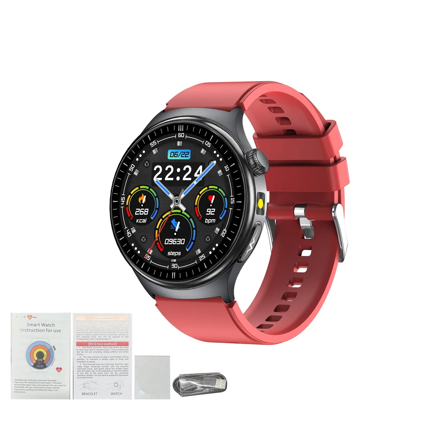 Touchscreen Smartwatch Smart Health Watch with 1.43-Inch Touchscreen BT Calling Activity Tracker Multiple Sports Modes