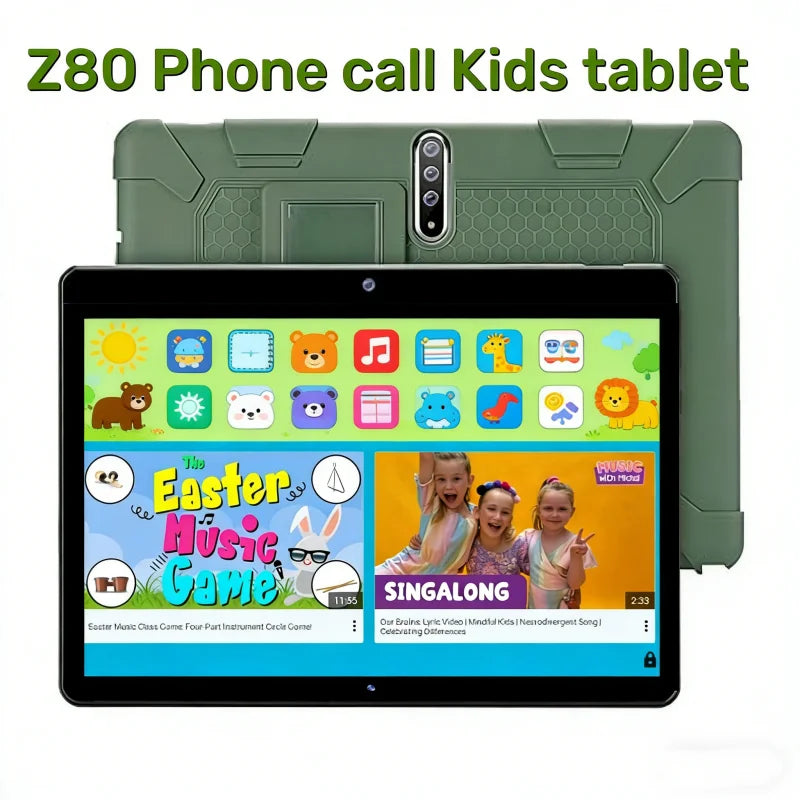 10.1 Inch Kids Tablet Android 9.0 2GB RAM 32GB ROM MTK6737 Quad Core 1.5GHz Dual Camera Phone Call  With Gift Stand