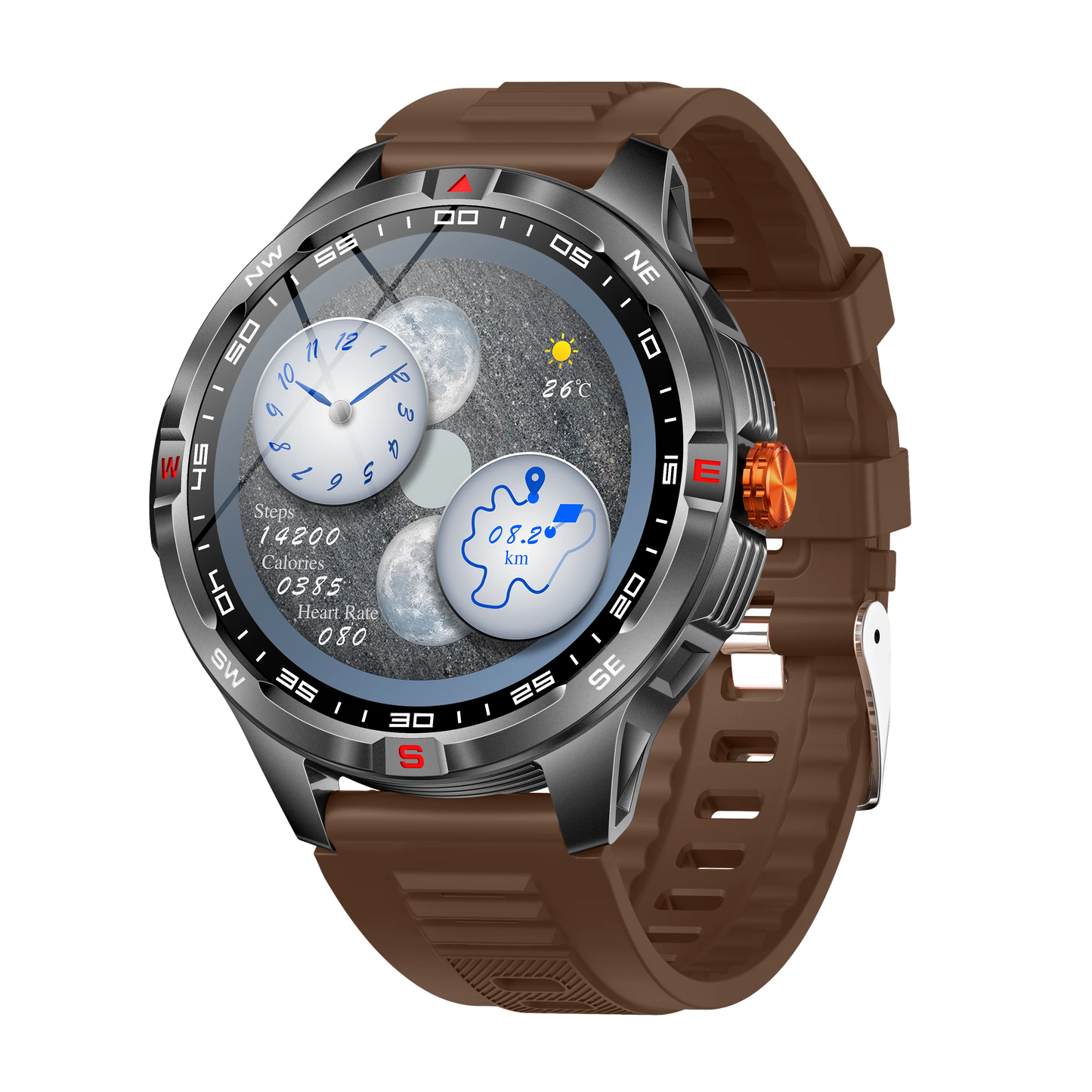 NEW Hot Smartwatch for Android/IOS Wireless Call Answer 1000mAh Battery Compass Sports Men Flashlight IP68 Waterproof 2026 Gifts