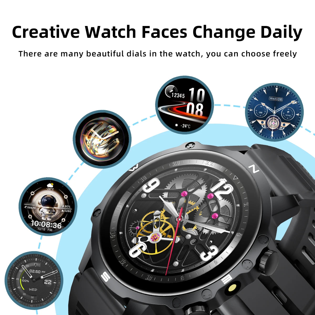 2026 NEW Smartwatch for Android/IOS Bluetooth Call Answer Music Player Multi-sports Modes Custom Dial Sport Watch Men Women