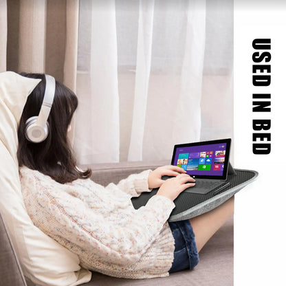 Computer Lap Desk Lapdesk For Laptop With Soft Pillow Cushion Writing Padded Tray With Handle For Work And Game