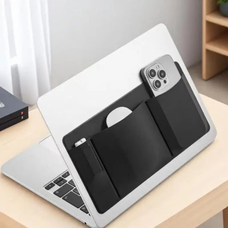 【Self-Adhesive Mouse Bag Notebook Computer Data Cable Hard Disk Storage Bag Cloth Storage Pouch】