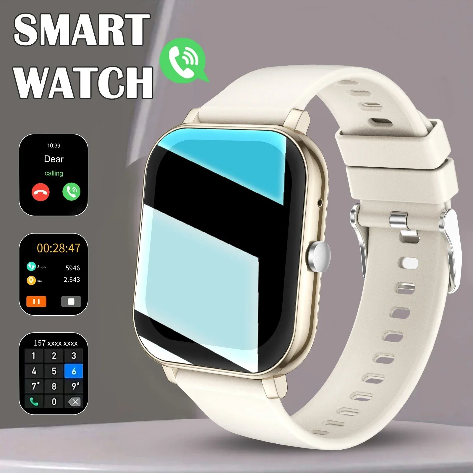 Smart Watch Multi-functional sports smart watch ,Wireless Calling, Personalized the Watch Faces,Music control
