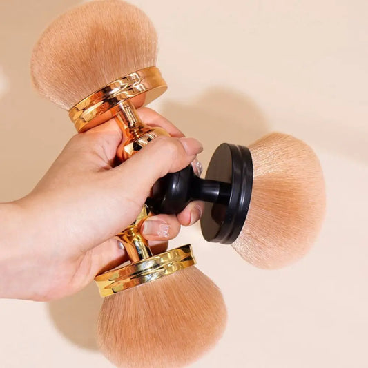 Decorative Ergonomic Extra Large Body Makeup Brush Soft Fashion Wide-Headed Kabuki Brush Gold Cute Nail Powder Brush Nail Art