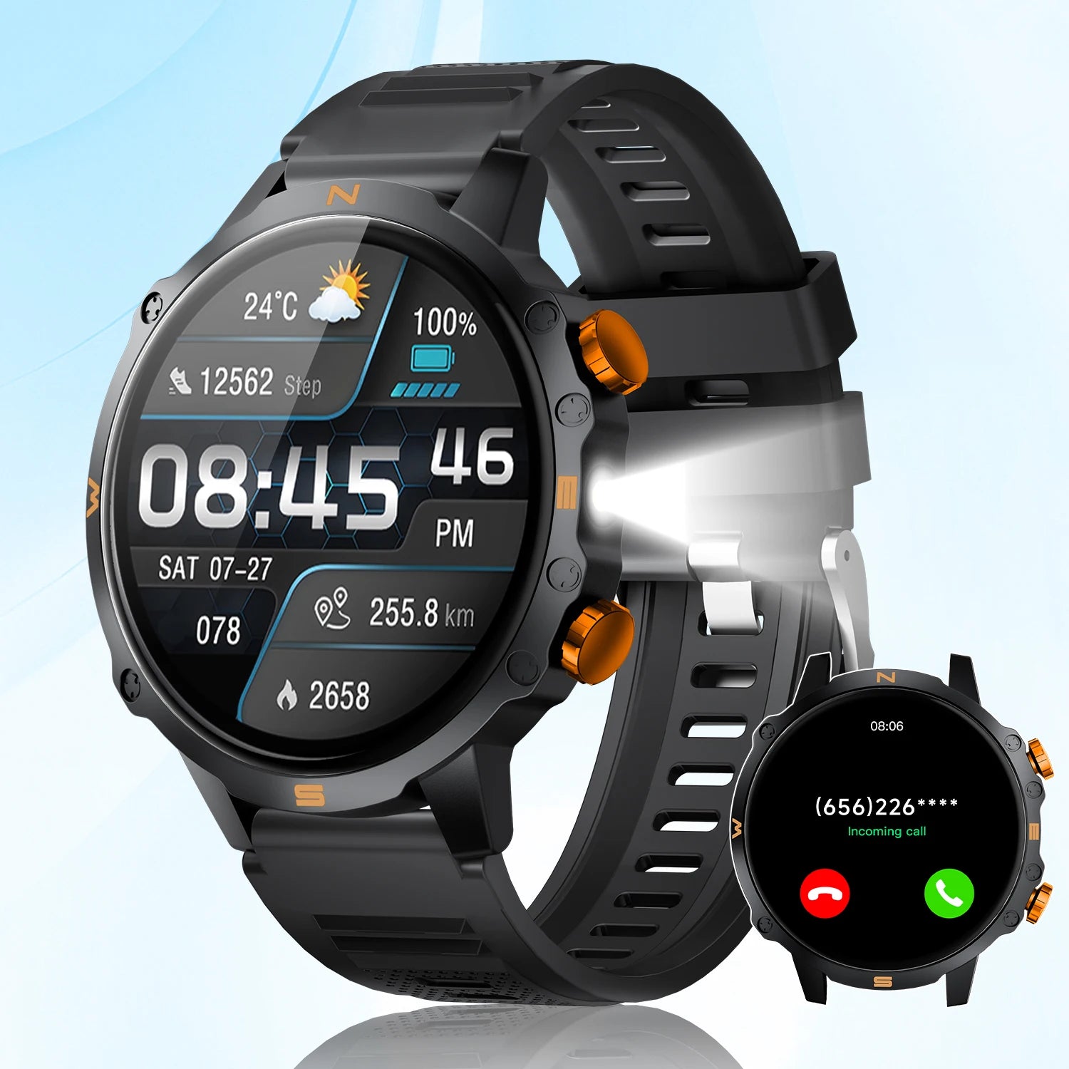 New Smart Watch 1.5''HD Screen Al Voice Assistant BT Call Message Push 100+Sport Fashion Smartwatch For Men Women Birthday Gift