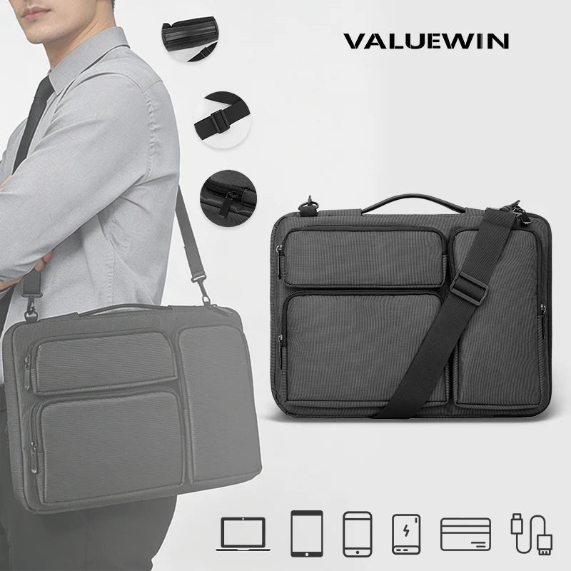 Laptop Bag 13 14 15 16 Inch Laptop Shoulder Bag for Macbook Air Pro/HP/DELL/Lenovo, Shockproof protective Computer Sleeve Case