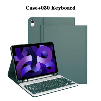 Tablet Case for iPad Air 11 inch(M2/M3/M4),Detachable Keyboard Case for iPad Air 4th/5th Gen 10.9 lnch with Case Pencil Holder