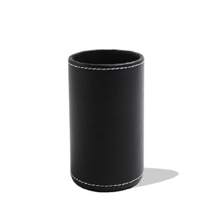 Faux Leather Leather Penholder Desk Supplies Organizer