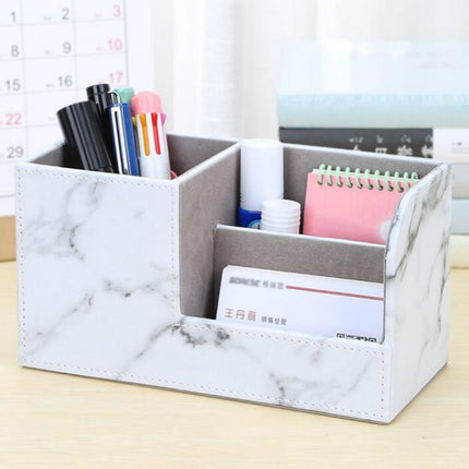 Marble Retro Creative Office Multi-function Pen Holder Storage Box