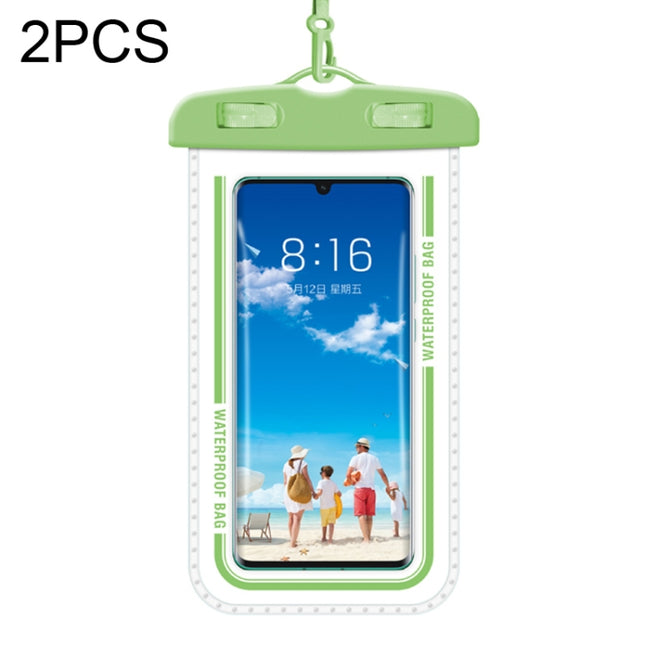 2 PCS Transparent Waterproof Cell Phone Case Swimming Cell Phone Bag