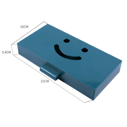 Hidden Drawer Storage Box Office Desk Bottom Paste Large Capacity Pen Case, Dark Blue, Light Blue, Pink, Gray