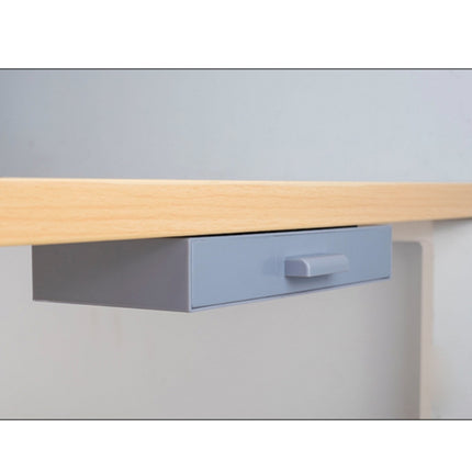 Hidden Drawer Storage Box Office Desk Bottom Paste Large Capacity Pen Case, Dark Blue, Light Blue, Pink, Gray