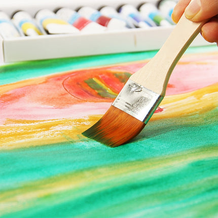 10 PCS Nylon Hair Painting Brush Oil Watercolor Water Powder Paint Brushe