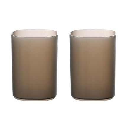 2 PCS Multi-function 4 Grid Desktop Pen Holder Office School Storage Case Clear Plastic Box Desk Pencil Organizer