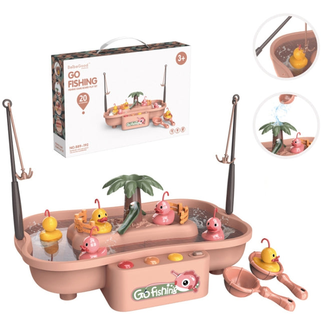 Play House Children Educational Electric Cycle Rotating Fishing Station Summer Water Game Toy Set
