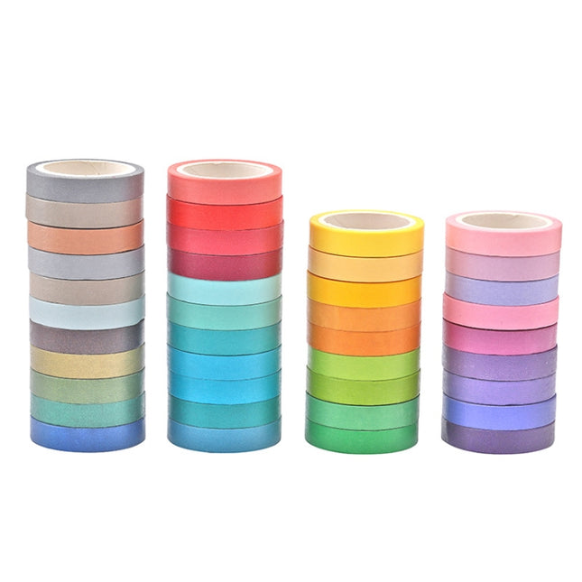 40 Colors / Set Pure Color Rainbow Tape Handmade DIY Handbook Materials