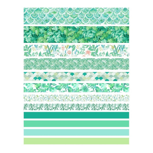 Antique And Paper Tape Hand Account DIY Decoration Material, Green Mint, Blue Trajectory, Geometric Patterns, Van Gogh Impression, Ancient Style, Sakura Party, Flower Fragments