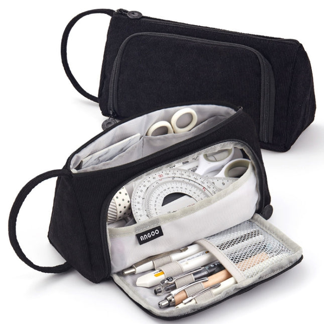 Angoo Student Large-Capacity Stationery Bag Portable Gift Cosmetic Bag