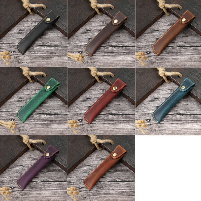 Pen Bag Personality Retro Pure Handmade First Layer Leather Pen Case Protective Cover