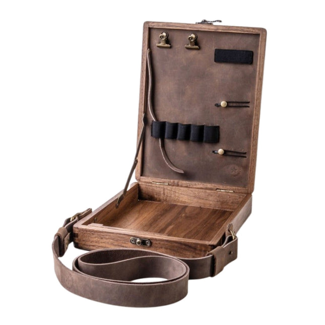 Multifunctional Artist Writer Brush Tool Storage Wooden Box