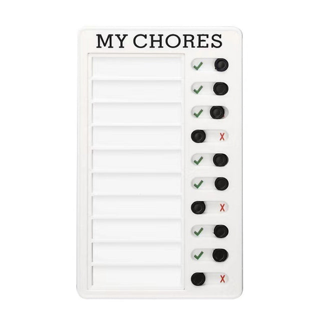 Wall Hanging Checklist Memo Boards Adjustable Checklist Board,Style: Blank Paper Card, My Chores, Blank Paper Card