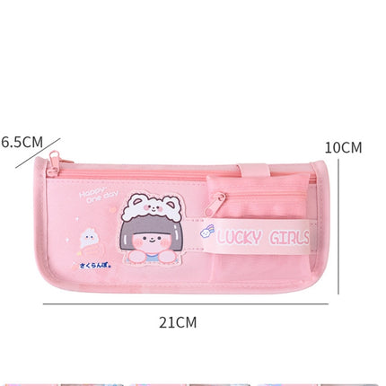 Cartoon Pencil Bag Large-capacity Primary School Stationery Bag With Handle
