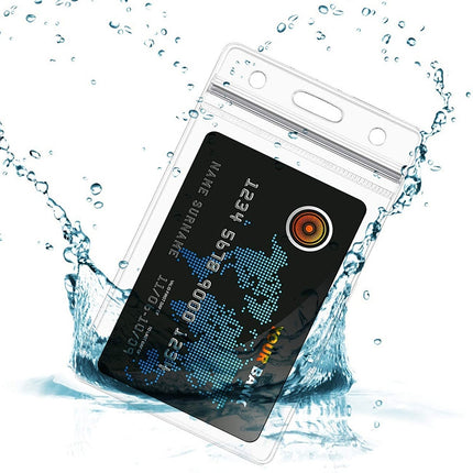 20 PCS Transparent PVC Vertical Plastic Card Sleeves Waterproof ID Card Sleeves Badges