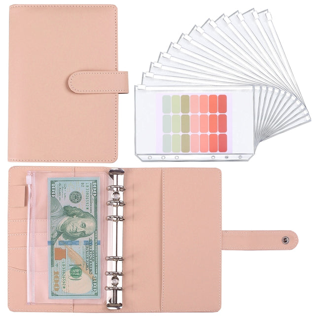 A6 Macaron Notebook PU Loose-leaf Cash Budget Handbook