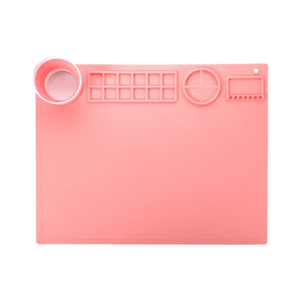 50x40cm Silicone Double Bowl Painting Pad Graffiti Oil Painting Mat Erasable and Washable Silicone Pad