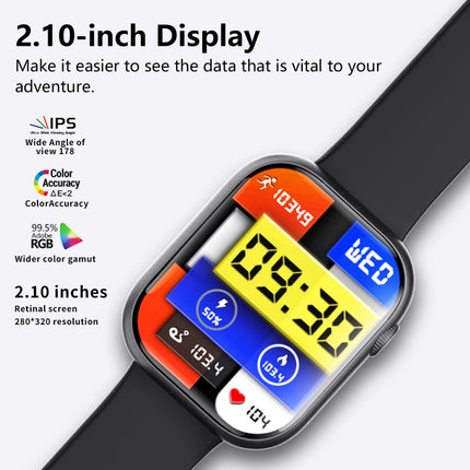 F70  2.1 Inch Screen Smart Watch With Blood Sugar/Blood Oxygen Monitoring /SOS Alarm/100+ Sports Modes