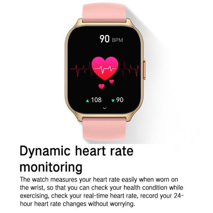Blood Oxygen / Sleep / Heart Rate Health Monitoring Smart Watch Square Sports Double Strap Watch, Gold Steel+Silicone Pink, Black Steel+Silicone Black