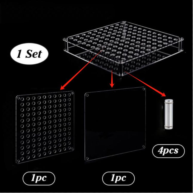 120-Hole Acrylic Paint Brush Holder And Pencil Storage