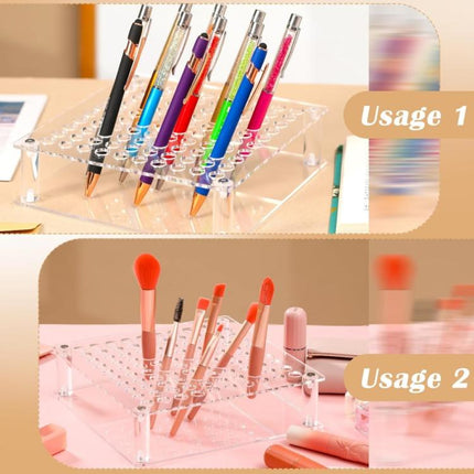 100-Hole Acrylic Paint Brush Holder and Pen Storage Stand