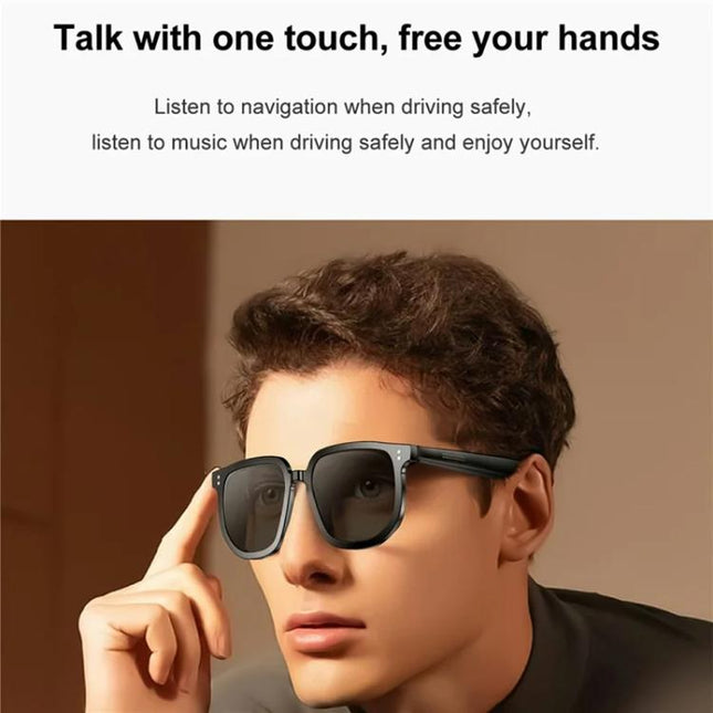 V1 Pro Smart Glasses Support Bluetooth Calling/Music Control/Camera Remote/Voice Assistant, 2×150mAh Battery For Work & Travel