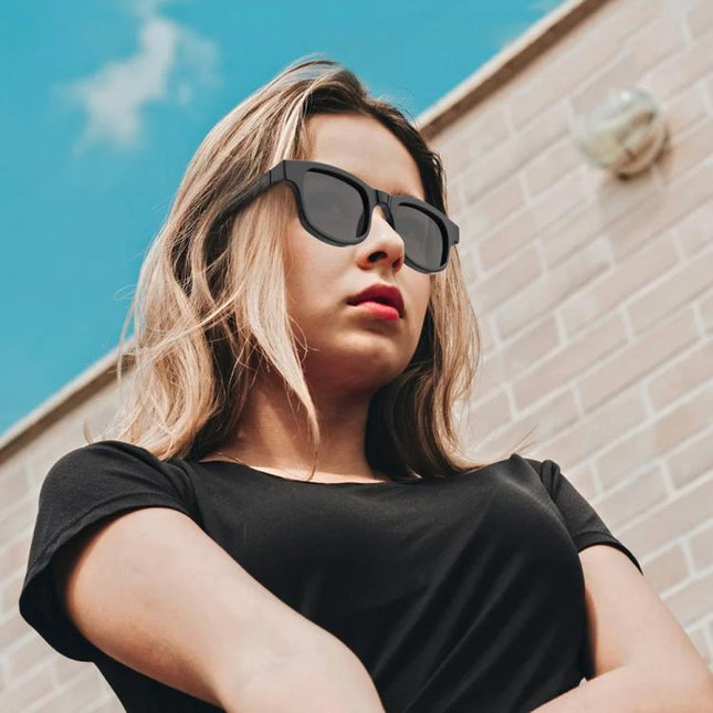 AIMB-V3 Smart Glasses With Interchangeable Sunglasses + Blue Light Blocking Lenses