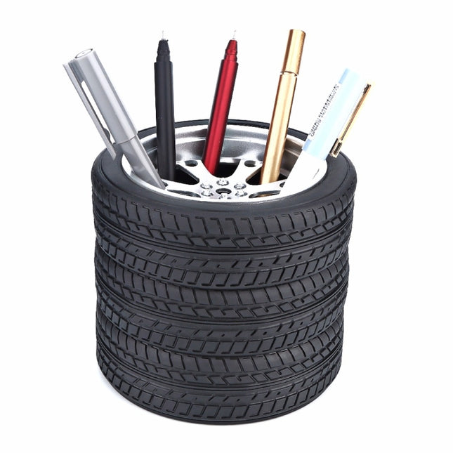 Multi-function Vehicle Wheel Pen Holder Pencil Organizer Desktop Pencil Cases