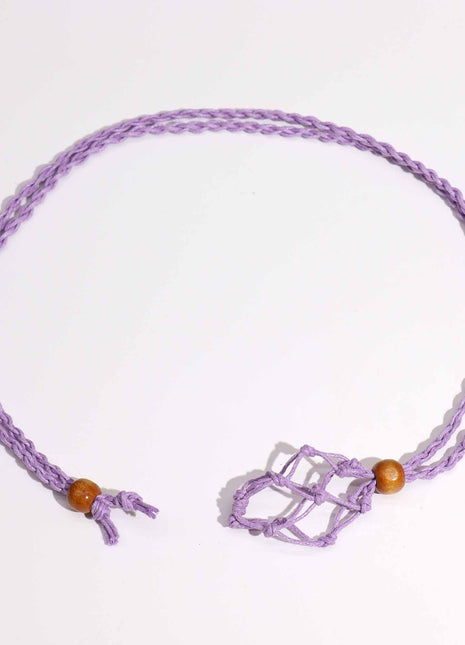 Crystal Gemstone Necklace Cord 45cm/18inch - Purple