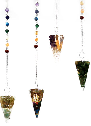 Orgonite Power Chakra Pendulum - Flower of Life