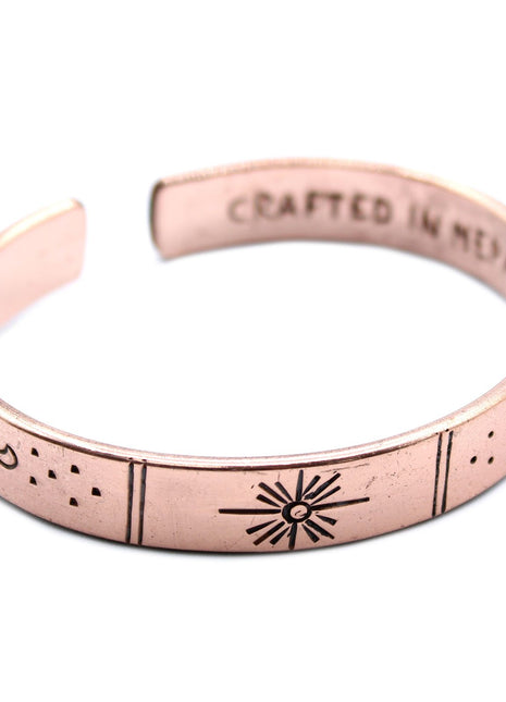 Inspiration Bracelet - Copper Snrise, Galaxy, Stars, Earth