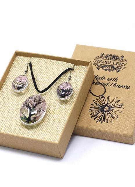 Pressed Flowers - Tree of Life set - Pink